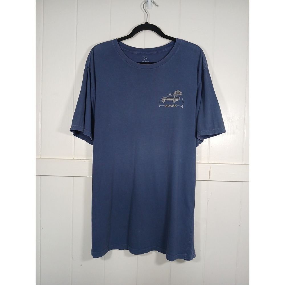 ROARK Shirt Premium Tee Artifacts Of Adventure Graphic Men's XL Cotton Blue SS - Picture 9 of 11